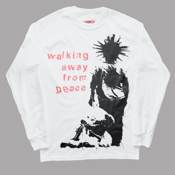Works Of Madness Walking Away From Peace Long Sleeve Tee - Picture 1 of 12